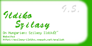 ildiko szilasy business card